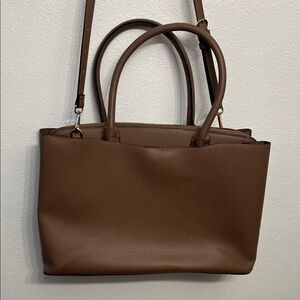 Elegant Brown Leather Tote Bag